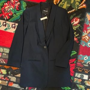 Madewell Extra long black blazer